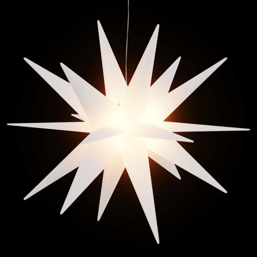 Коледна лампа с LED, сгъваема, бяла, 57 см