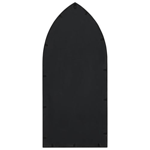 Огледало, черно, 100x45 см, желязо, за употреба на закрито