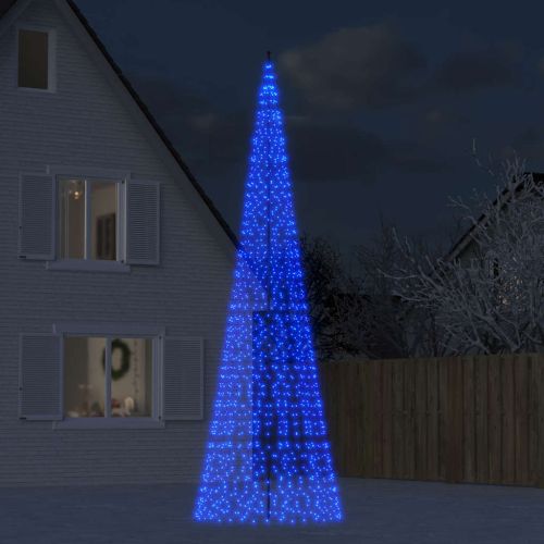LED коледна елха 1534 LED синьо 500 см