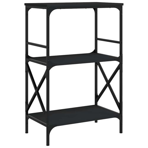 Библиотека 3 рафта черна 59x35x90,5 см инженерно дърво