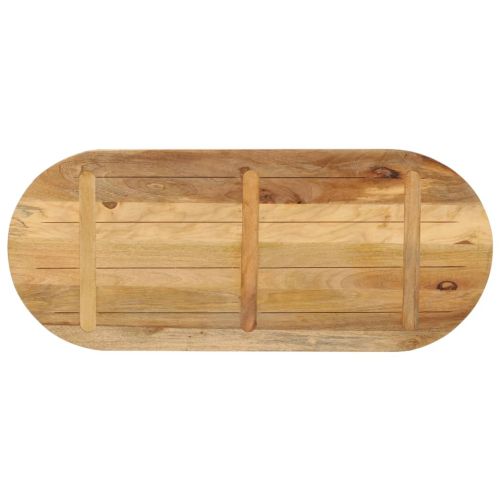 Плот за маса 110x40x3,8 см овален масивно дърво грубо манго