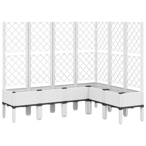Градински сандък с пергола, бял, 160x120x142 см, PP