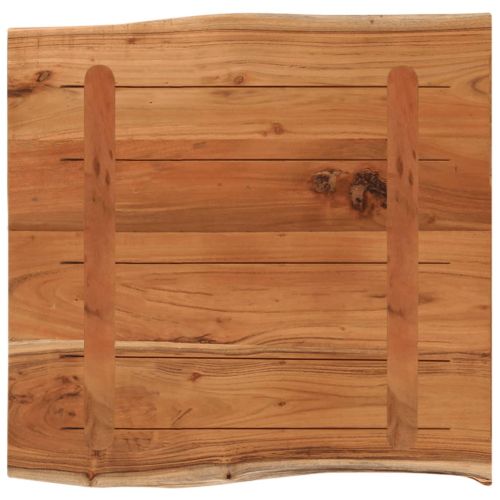 Плот за маса, 60x60x2,5 см, квадратен, акация масив, жив ръб
