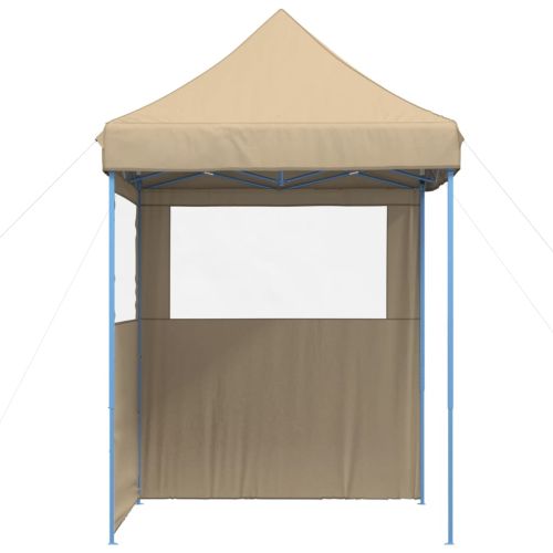 Сгъваема парти шатра pop-up с 2 странични стени бежова