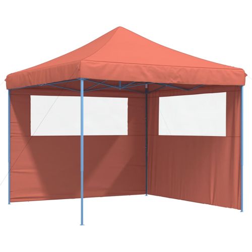 Сгъваема парти шатра pop-up с 2 странични стени теракота