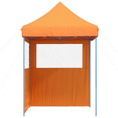 Сгъваема парти шатра pop-up с 2 странични стени оранжева