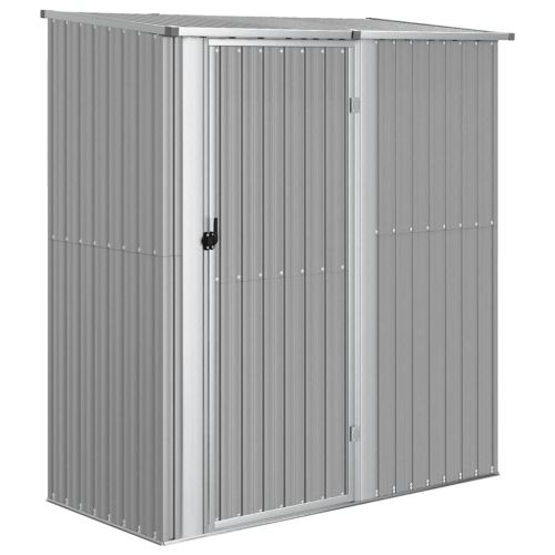Градинска барака сива 180,5x97x209,5 см поцинкована стомана