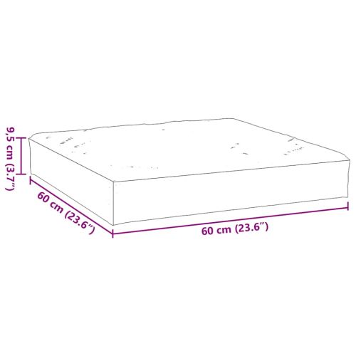 Палетна възглавница на листа 60x60x9,5 см Оксфорд плат