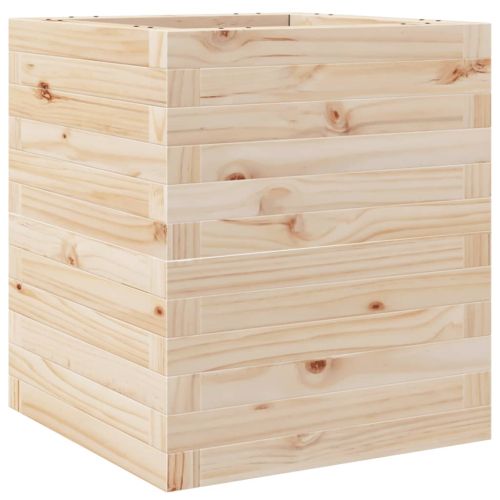 Градинска кашпа 40x40x46 см масивна борова дървесина