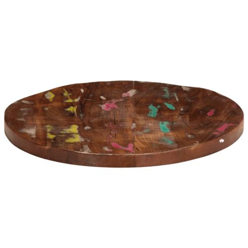 Плот за маса Ø 60x3,8 см кръгъл масивна регенерирана дървесина