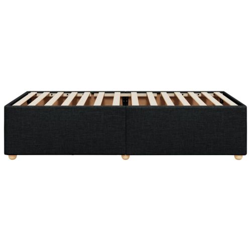 Рамка за легло без матрак, черна, 100x200 см, плат