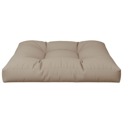 Палетна възглавница, таупе, 80x80x12 см, текстил