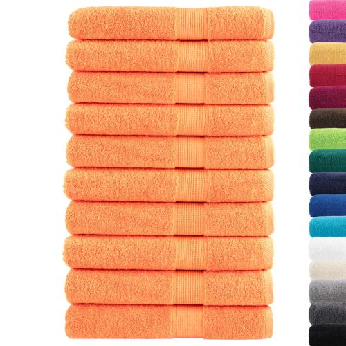 Премиум кърпи за сауна SOLUND 10 бр оранжеви 80x200 см 600 gsm