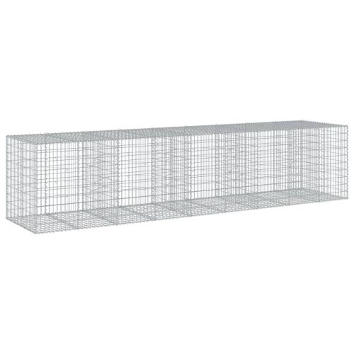 Габионна кошница с покритие, 450x100x100 см, поцинковано желязо