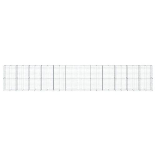 Габионна кошница с капак, 1200x100x200 см, поцинковано желязо