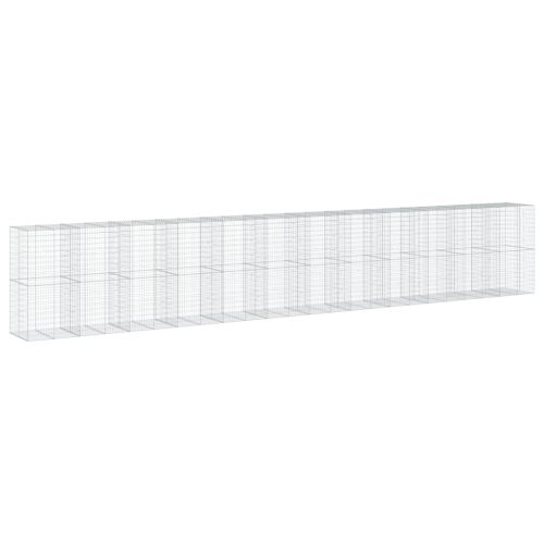 Габионна кошница с капак, 1200x100x200 см, поцинковано желязо