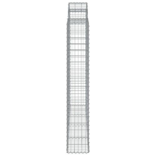 Дъговидна габионна кошница 200x30x180/200 см поцинковано желязо