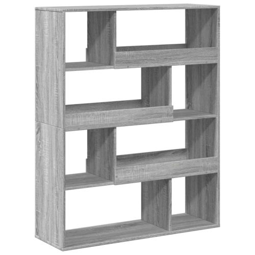 Библиотека, сив сонома, 100x33x125,5 см, инженерно дърво