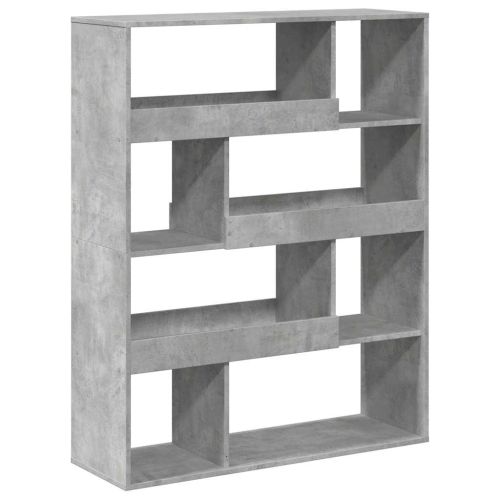 Разделител за стая бетонно сив 100x33x125,5 см инженерно дърво