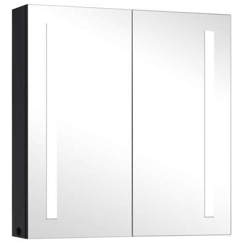 LED шкаф с огледало за баня, 62x14x60 см