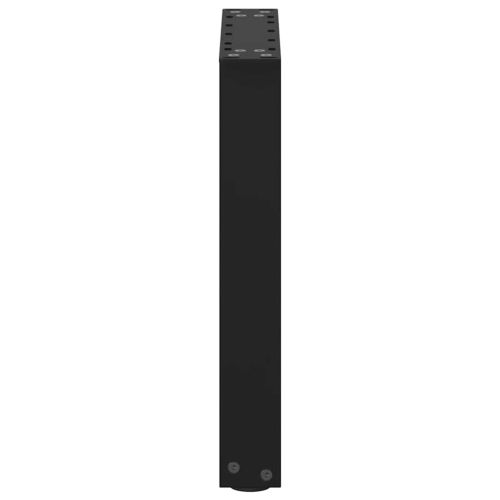 Крака за масичка за кафе, U-образни, 2 бр., черни, 28 x (42-43) см, стомана