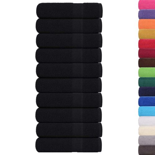 Кърпи за ръце FROGN 10 бр. Черни 50x100 см 360 г/м²