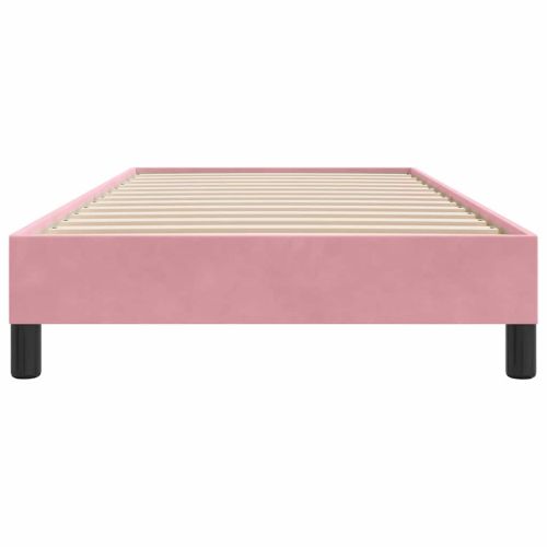 Box Spring легло без матрак розово 90x210 cm кадифе