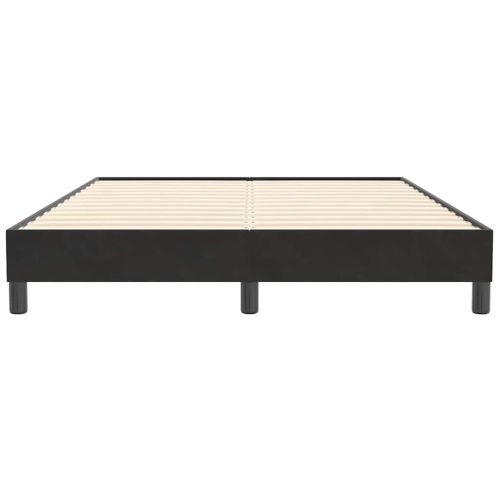 Box Spring Легло без матрак Черно 160x210 cm Кадифе