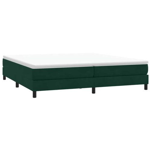 Box Spring Легло без матрак Тъмнозелено 200x210 cm Кадифе
