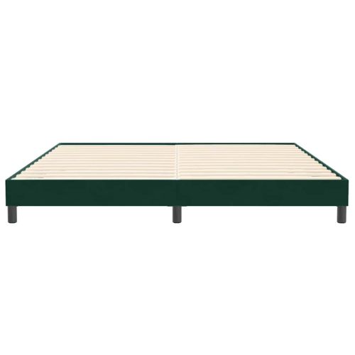 Box Spring Легло без матрак Тъмнозелено 200x210 cm Кадифе