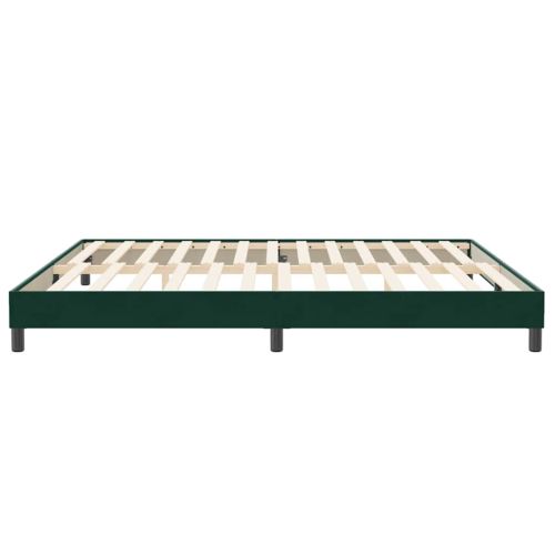 Box Spring Легло без матрак Тъмнозелено 200x210 cm Кадифе