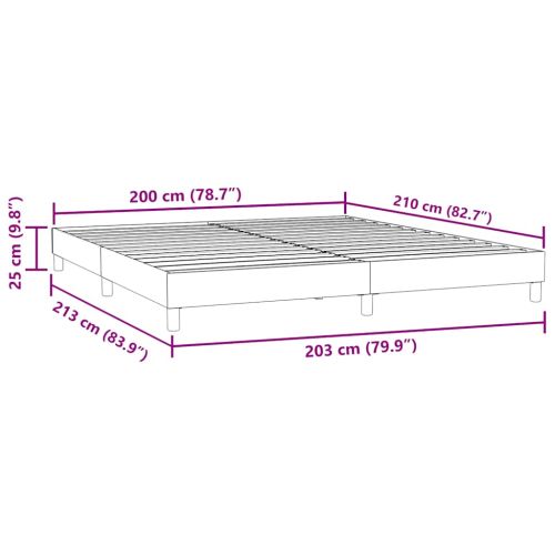 Box Spring Легло без матрак Тъмнозелено 200x210 cm Кадифе