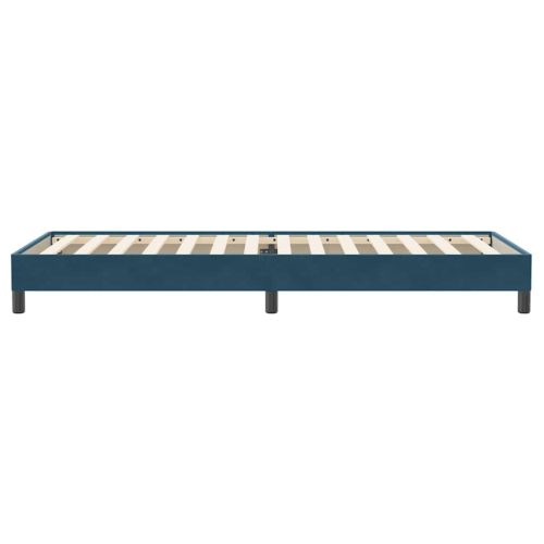Box Spring легло без матрак Тъмно синьо 90x220 cm Кадифе