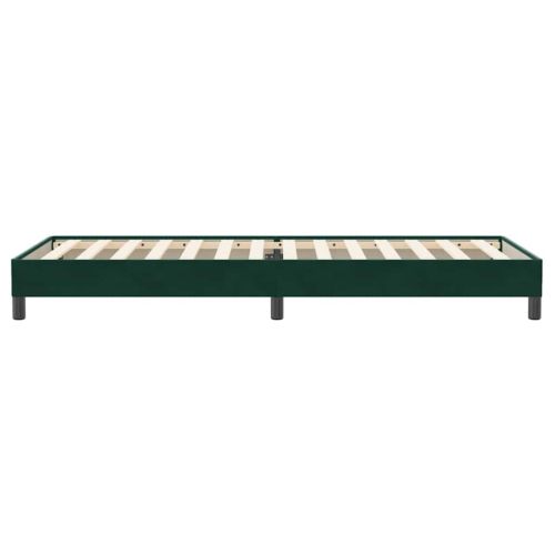 Box Spring Легло без матрак Тъмнозелено 80x220 cm Кадифе