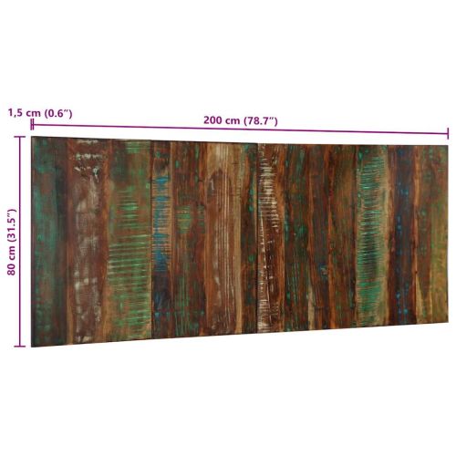 Табла за глава Multicolour 200 cm Масивна дървесина Reclaimed