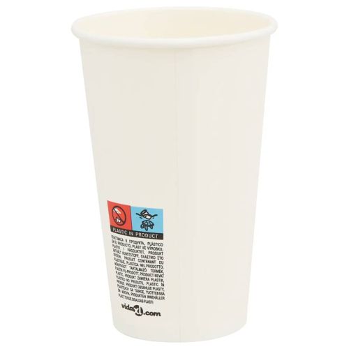 хартиени чаши за кафе с капачки 1000 бр. 16oz 400ml