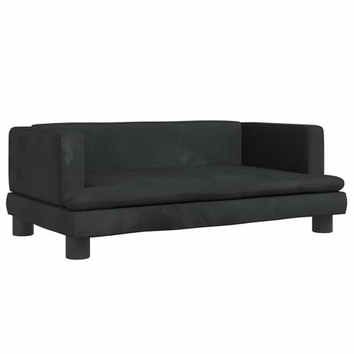 Кучешко легло черно 80x45x30 см кадифе