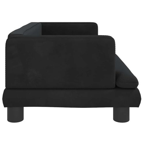 Кучешко легло черно 80x45x30 см кадифе