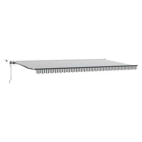 Автоматично прибираща се тента с LED антрацит и бял 600x300 см