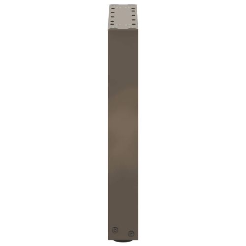 Крака за масичка за кафе, U-образни, 2 бр., естествена стомана, 38 x (42-43) см, стомана