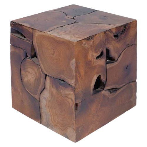 Табуретки 2 бр., кафяви, 40x40x45 см, тиково дърво масив