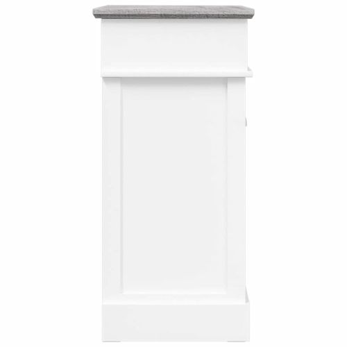 Шкаф за обувки, сив, 50x28x58 см, дърво от пауловния