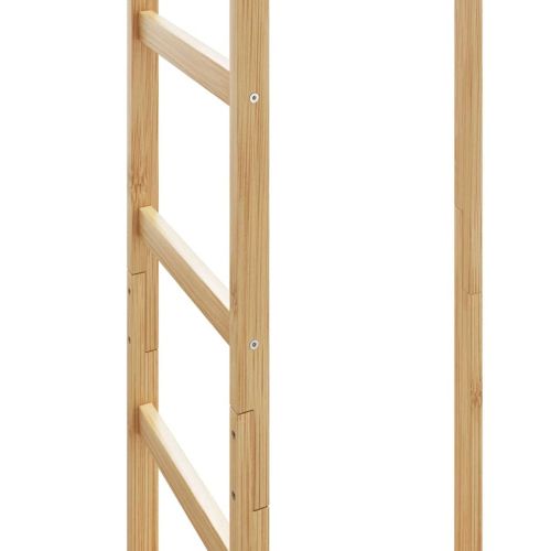 Закачалка за палта с куки и рафтове, 38,5x30x156 см, бамбук