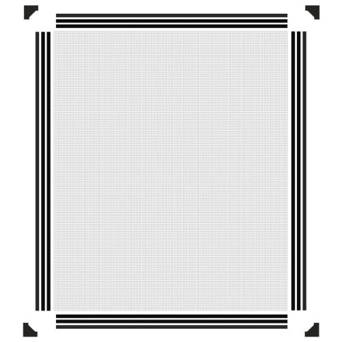 Магнитна мрежа против насекоми за прозорци, антрацит, 100x120см