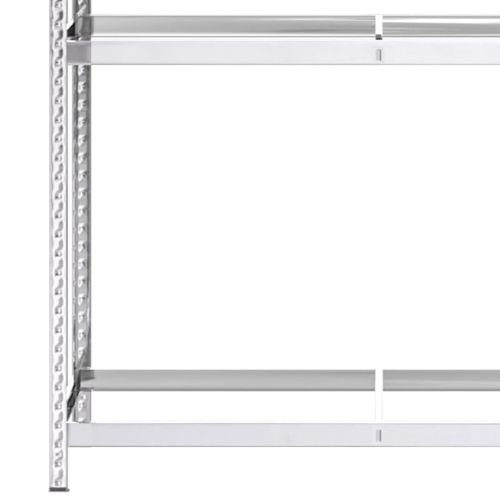 Стелажи за гуми с 3 рафта 2 бр сребристи 110x40x200 см стомана