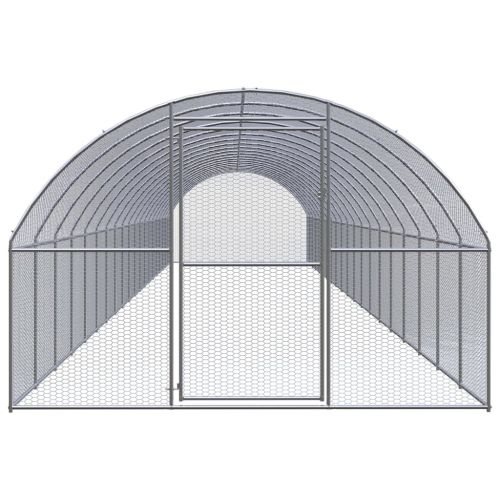 Птичарник на открито, 3x20x2 м, поцинкована стомана