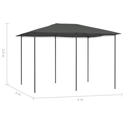 Шатра, 3x4x2,6 м, антрацит, 160 г/м²