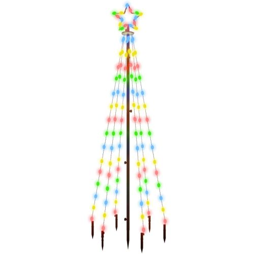 Коледна елха с шип, многоцветна, 108 LED, 180 см