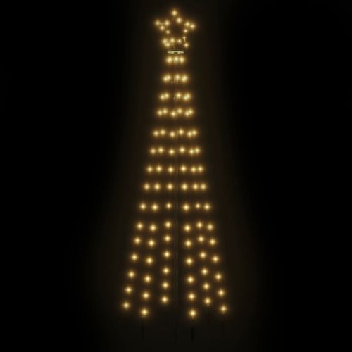 Коледна елха с шип, топло бяло, 108 LED, 180 см
