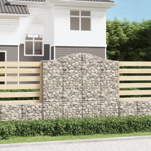 Дъговидна габионна кошница 200x30x180/200 см поцинковано желязо
